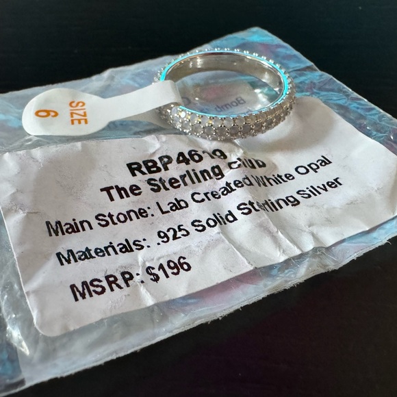 BP Sterling Band with White Opal Stones (RBP 4619) - Picture 9 of 13